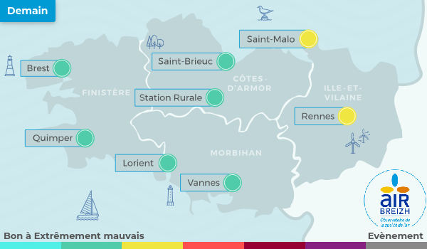 Carte de Bretagne du 27-12-2024